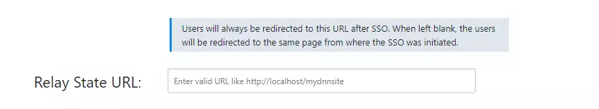 DNN SAML Single Sign-On (SSO) - DNN SAML SSO - Login/Logout Endpoint URL