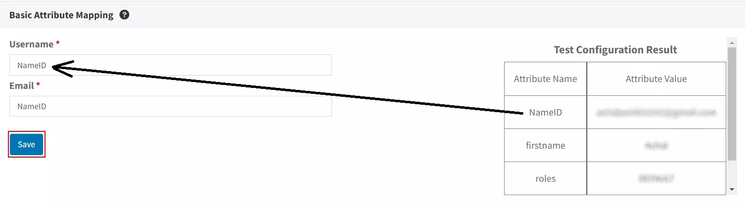 nopCommerce SAML Single Sign-On (SSO) - nopCommerce SAML SSO - Attribute Mapping section