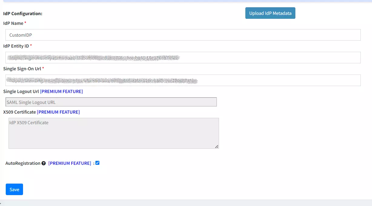 nopCommerce SAML Single Sign-On (SSO) - nopCommerce SAML SSO - Uploading IDP Metadata via manual configuration