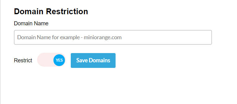 ASP.NET SAML Single Sign-On (SSO) - ASP.NET SAML SSO - SAML for ASP.NET - Image of Domain Restriction