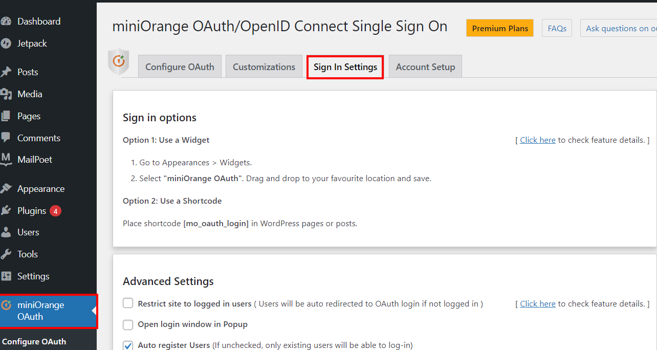 OAuth-single-sign-on-for-WordPress