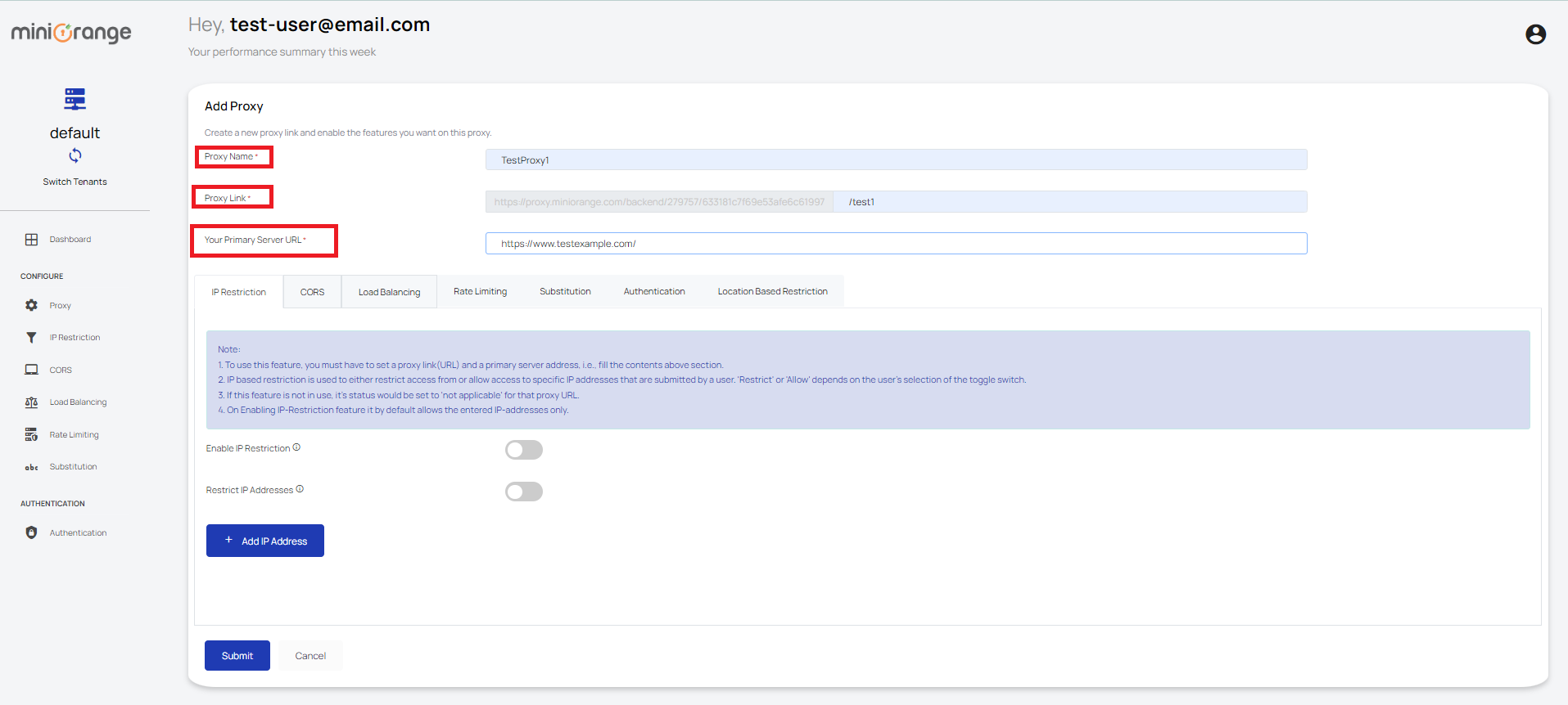 Basic-Proxy-Setup