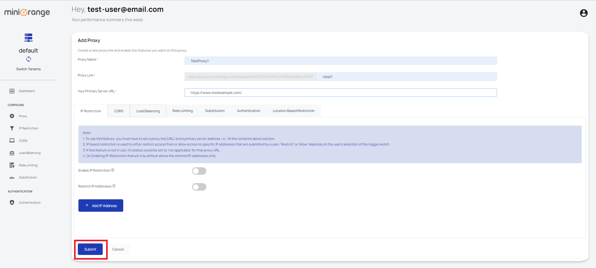 Basic-Proxy-Setup
