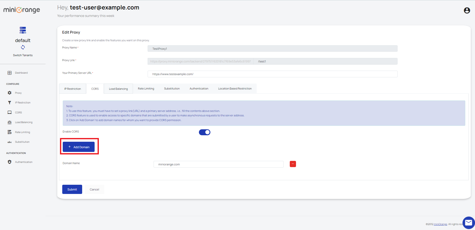 Setup-CORS