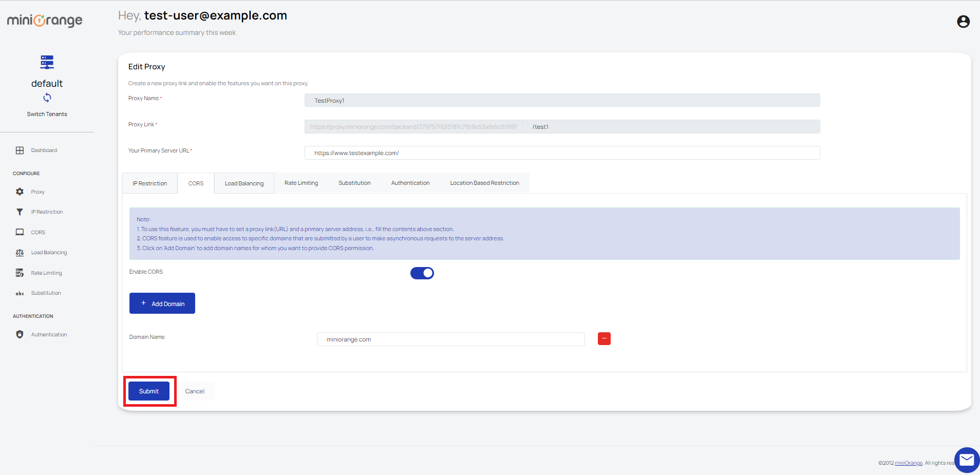 Setup-CORS