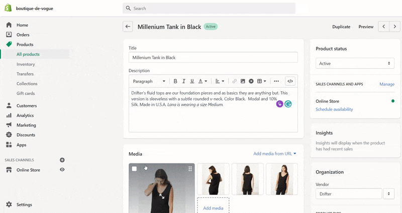 How to configure Sale Tag