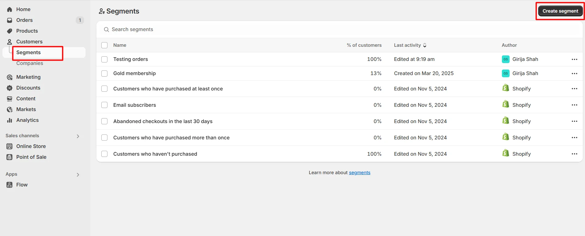 Shopify LockOn - create customer segment