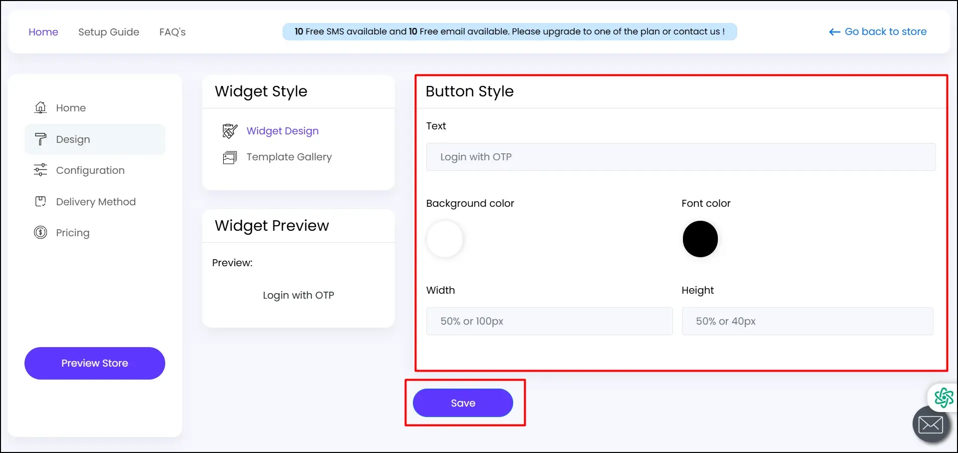 design your button