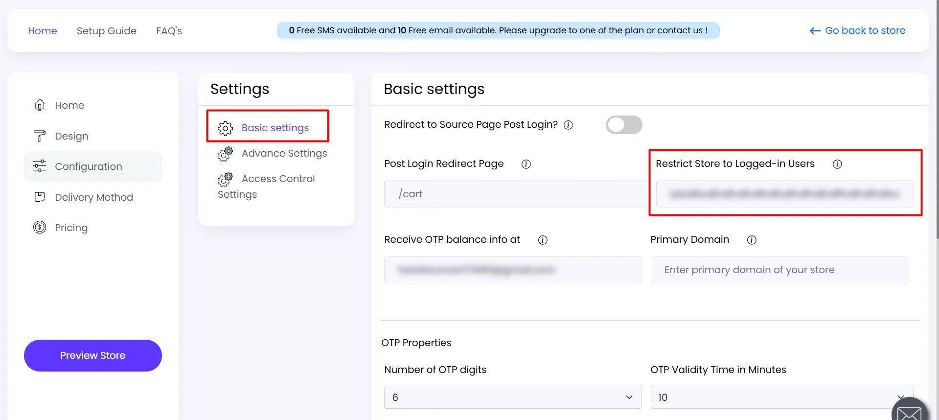 Paste the Digest cookie value in the storefont digest cookie section
