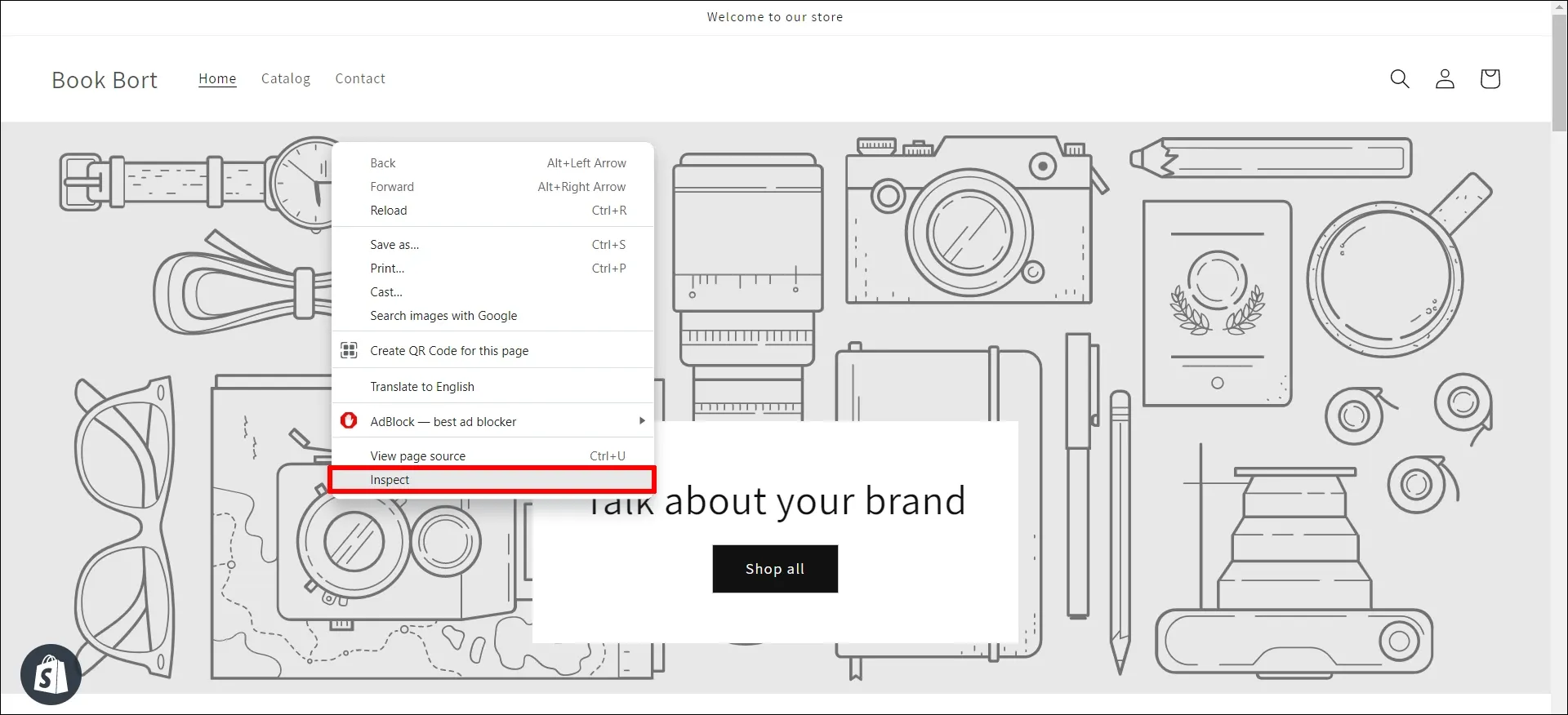 Right click on your keyboard and click on Inspect option