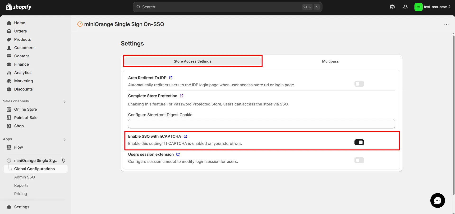 Enable SSO with reCAPTCHA