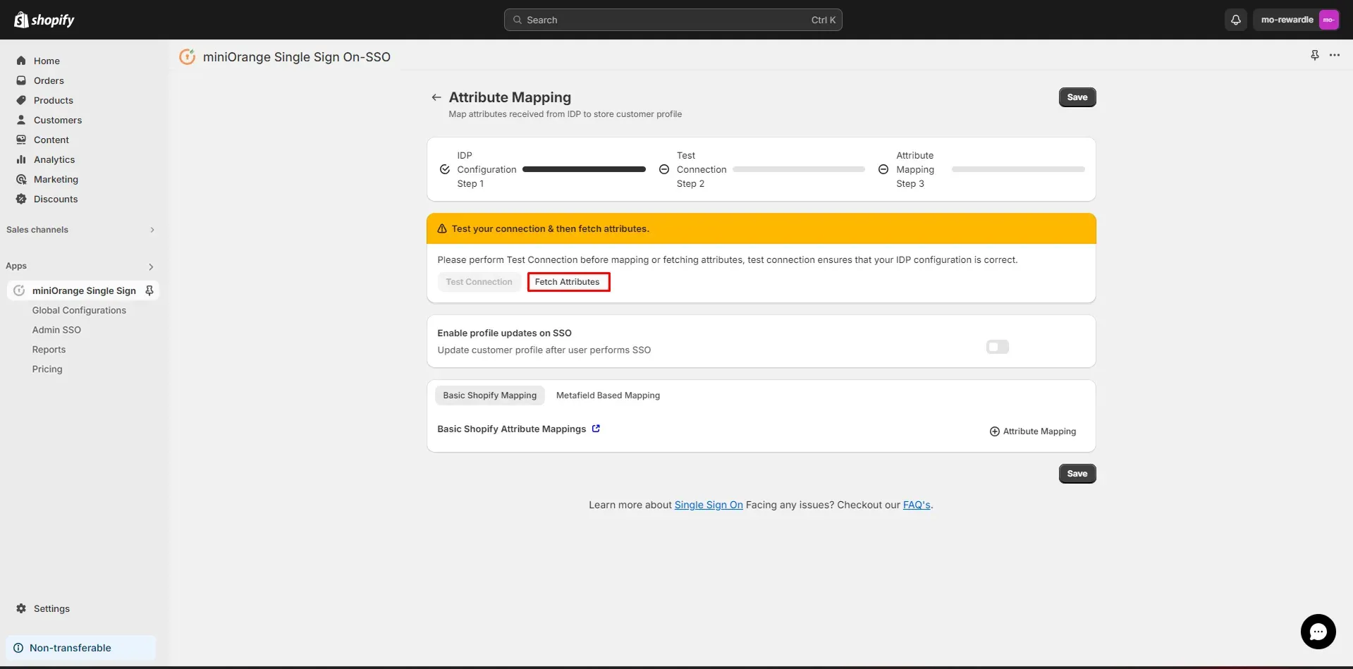 Featch Attributes From IDP
